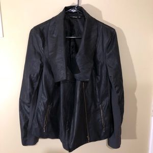 Final Price🚨faux suede ruffled collar jacket